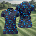 Crystal Ball Ghost Trio Halloween Polo Shirt, Printed Golf Shirt, Women’s Golf Apparel
