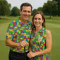 It's Okay To Be Different Colorful Puzzle Pattern Autism Awareness Men's Golf Shirt, Polo Shirts For Men