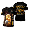 I Just Wanna Play Golf And Drink Beer Custom Golf Polo Shirt, Mens Golf Gift, Golf Lover Gift