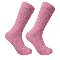 Breast Cancer Stick Figure Pink Golf Socks, Christmas Golf Gift, Golfing Apparel