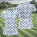 Suicide Awareness Feather Ribbon Pattern Women’s Golf Polo, Golf Tops For Women