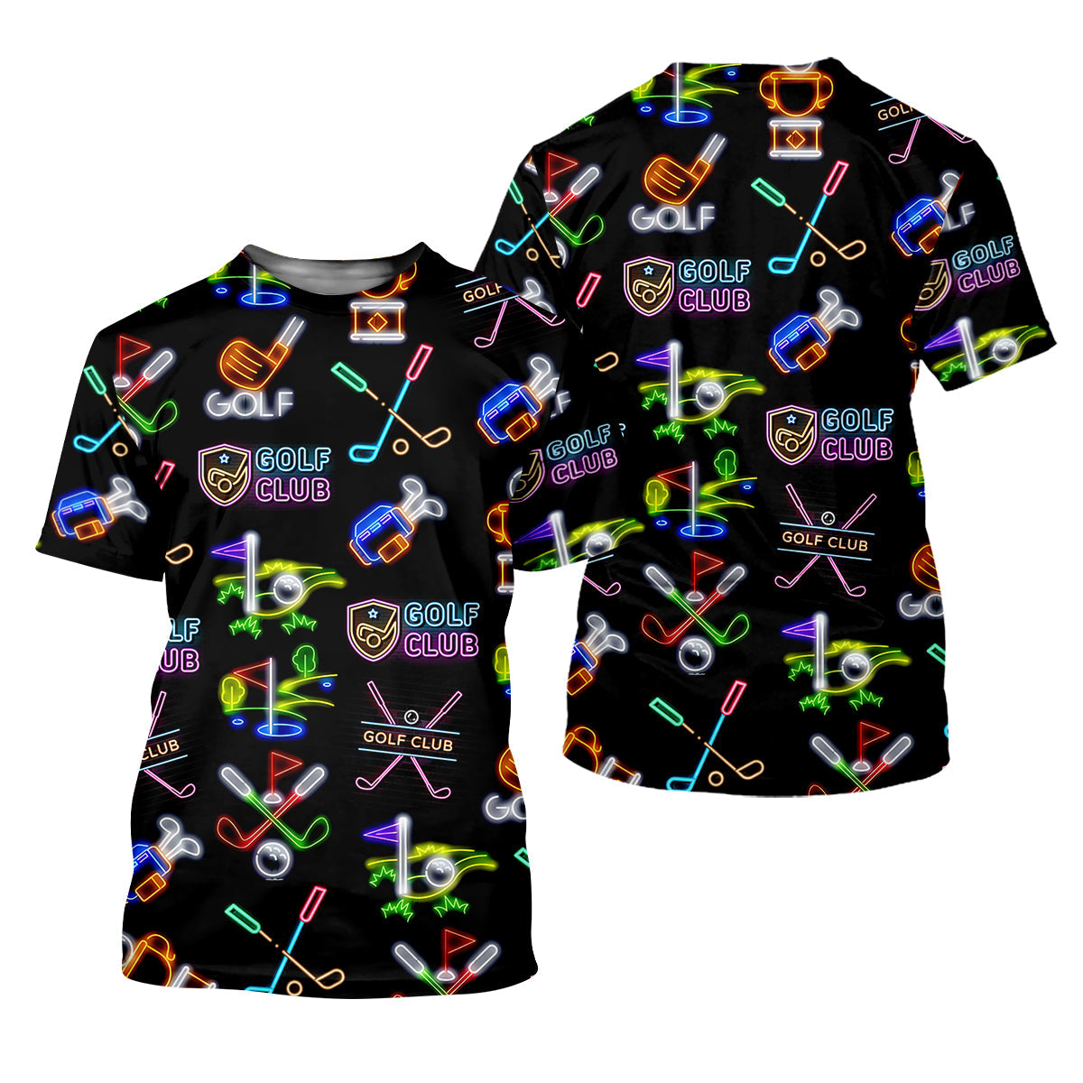Neon Golf Clubs Golf Shirt, Funny Golf Shirt, Couple Golf Shirt, Matching Golf Shirt, His And Hers Golf Shirts