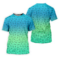 Stick Figure Couple Ombre Fun Men's Golf Polos, Unique Gift For Golfer, Golf Accessories For Men