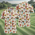 Funny Mushroom Legs Pattern Golf Polo Shirt, Printed Golf Shirts, Golf Polo Shirts For Men
