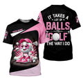 It Takes A Lot of Balls To Golf The Way I Do Custom Womens Golf Polo Shirt, Womens Golf Gifts