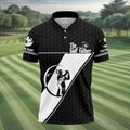 The Golf Father Golf Ball Pattern Father's Day Golf Shirt, Golf Gift For Dad, Polo Shirts For Men