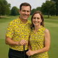 I Don't Give A Duck Yellow Rubber Duck Hawaiian Golf Shirt, Men's Funny Golf Shirts