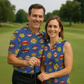 Funny Comic Pop Art Golf Shirt, Ladies Golf Shirts, Golf Tops For Women