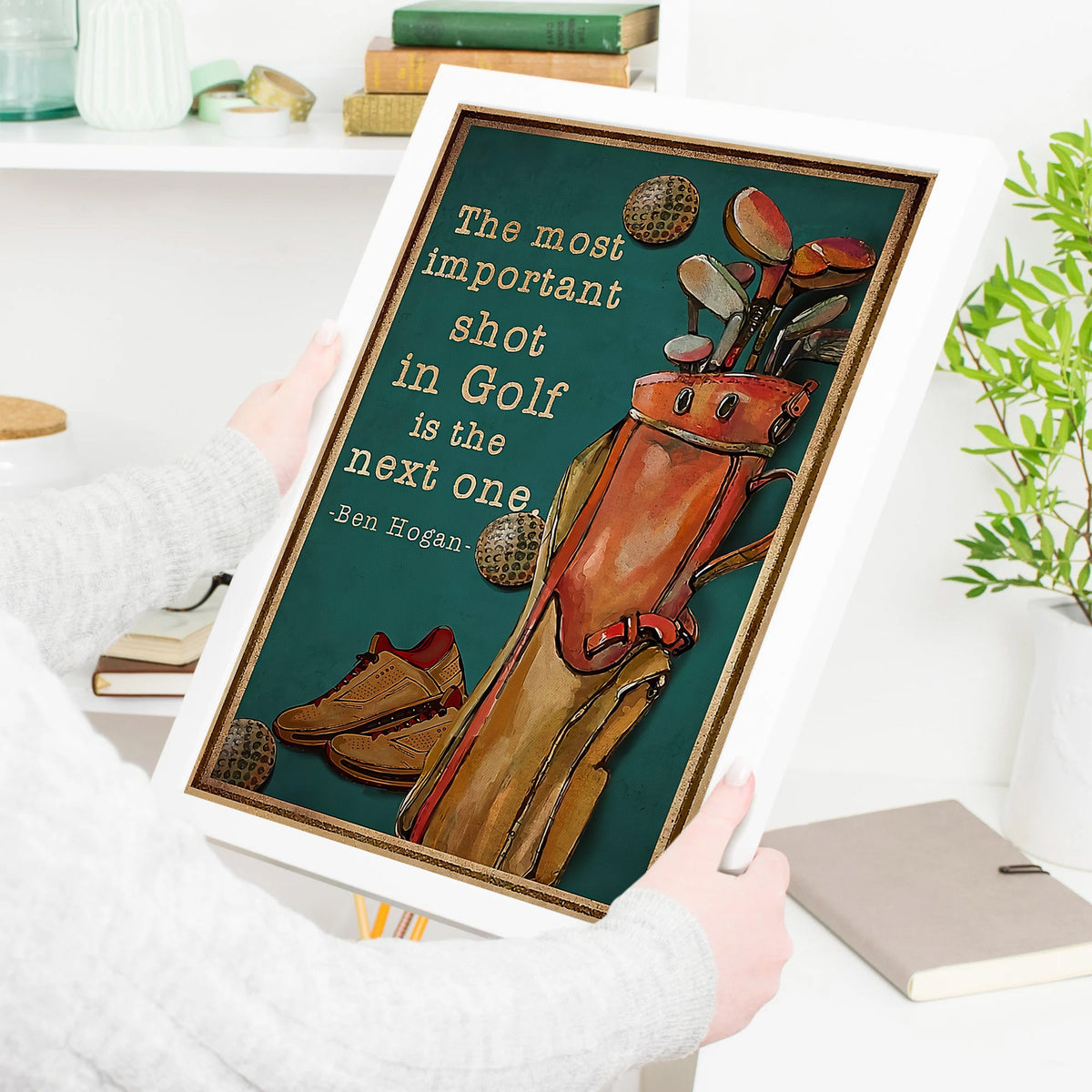 The Most Important Shot In Golf Is The Next One Canvas Wall Art, Golf Decor, Gift For Golf Lovers