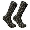 Funny Skeleton Black Men Golf Socks, Best Socks For Men, Fun Socks, Christmas Golf Gift
