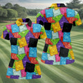 Funny Condom Wrapper Pattern Golf Polo Shirt, Women's Golf Apparel, Printed Golf Shirt