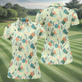 Polyhedral Dice Dragon Game Tropical Vibe Women's Golf Tops, Women's Polo Shirt, Ladies Golf Shirts