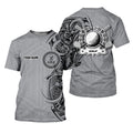 Strike Grey Tribal Tattoo Custom Men's Golf Polo Shirt, Funny Golf Shirt, Dad Golf Gift