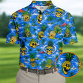 Pineapple Skull Island Ocean Hawaiian Golf Shirt, Hawaiian Golf Shirt, Golf Shirts For Men