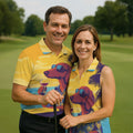 Funny Dachshund Beach Men's Polo Shirt, Hawaiian Golf Polo, Cool Golf Gifts, Unique Gift For Golfer