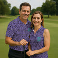 Foolish Mortals Haunted Pattern Golf Polo Shirt, Women's Halloween Shirt, Womens Golf Tops