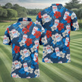 Fore Right Cold As Slice Golf And Beer Tropical Floral Golf Tops For Men, Golf Shirts For Men