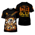 It Takes a Lot of Balls to Golf the Way I Do Custom Men's Golf Polo Shirt, Funny Golf Shirt, Dad Golf Gift