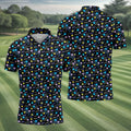 90s Dice Memphis Style Black Golf Shirt, Cute Golf Shirt, Polo Shirts For Men, Golf Shirts For Men