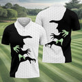 Halloween Wicked Witch Shadow Golf Shirt, Men's Golf Shirt, Hawaiian Golf Shirt