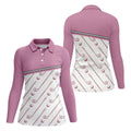 Pink Womens Golf Polo Shirt, Golfing Apparel, Womens Golf Gifts