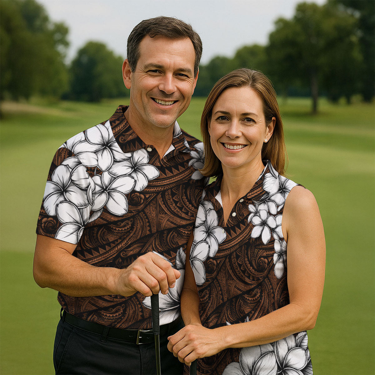 Polynesian Tribal Pattern Hawaiian Golf Shirt, Men's Golf Shirt, Polo Shirts For Men