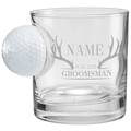 Personalized Groomsmen Golf Ball Glasses, Golf Whiskey Glass Set, Golf Gifts For Dad