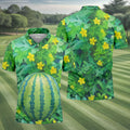 Funny Watermelon Belly Illusion Golf Polo Shirt, Mens Golf Polo, Hawaiian Golf Shirt