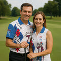 Fore Right Funny Skeleton Golf And Beer Red White Men's Funny Golf Shirts, Polo Shirts For Men