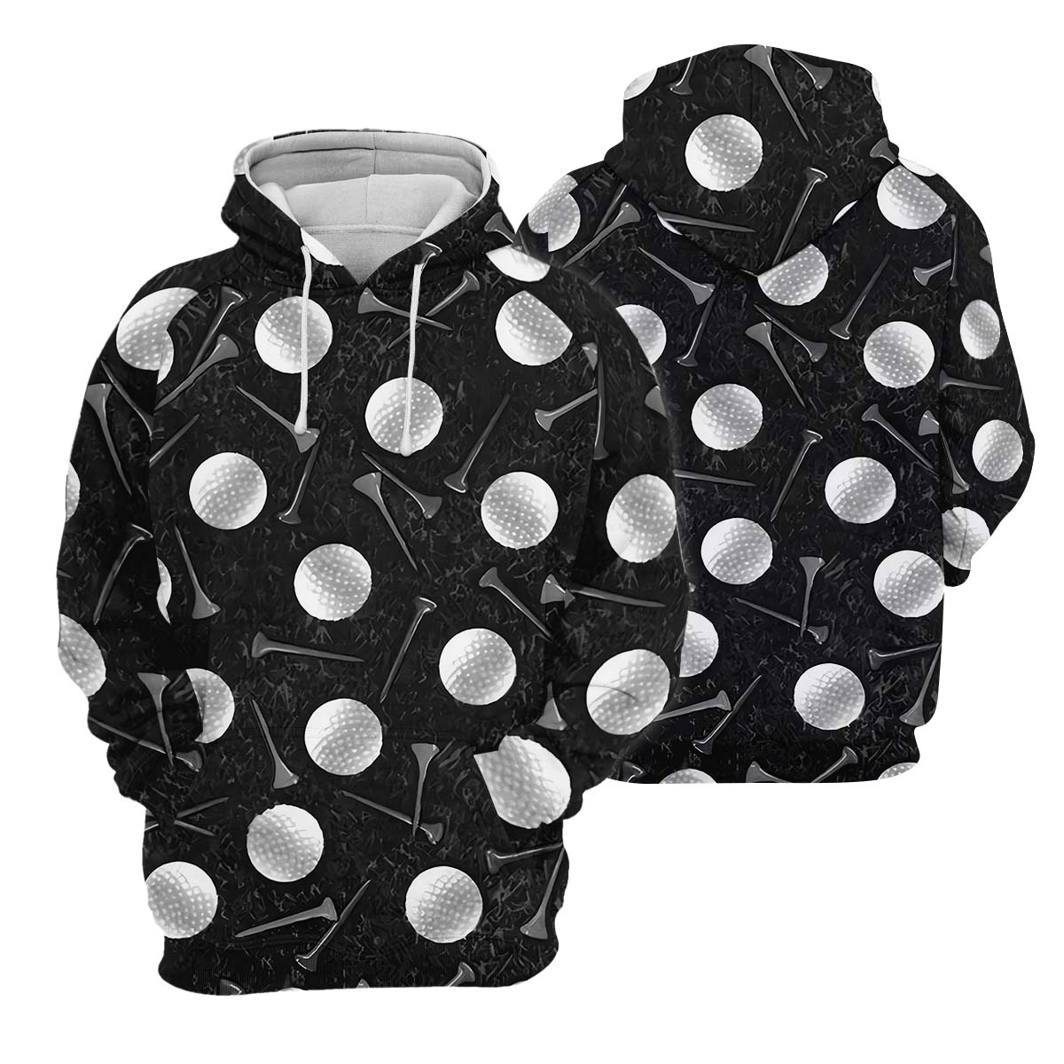 Golf Balls Black Men's Golf Polo Shirt, Funny Golf Shirt, Gifts For Golfer