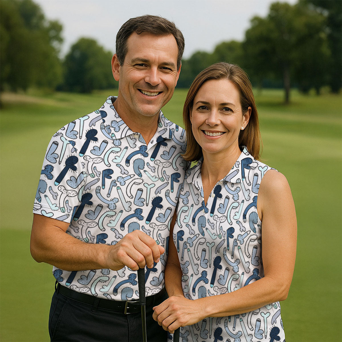 Adult Humor Hawaiian Golf Shirt, Dirty Funny Ladies Golf Tops, Golf Shirt For Women