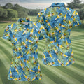 Funny Tropical Beer Bottle Pattern Golf Polo Shirt, Golf Tops For Women, Performance Golf Shirt