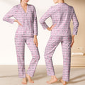 Funny Breast Cancer Pajama Set Long Sleeve, Pink Pajama Set, Breast Cancer Awareness Pajama