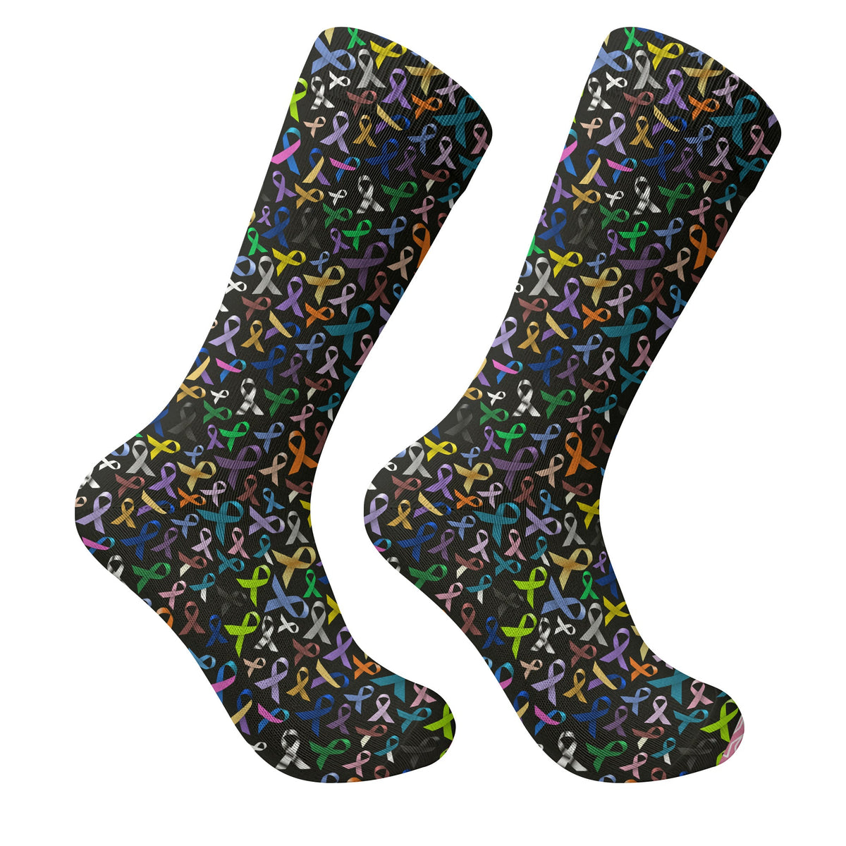 Cancer Awareness Ribbons Golf Socks, Christmas Golf Gift, Golfing Apparel