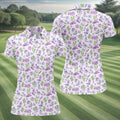 Western Halloween Purple Women Golf Top, Cute Golf Outfit, Ladies Golf Shirts, Golfing Apparel