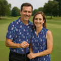 Funny Raccoon Tropical Golf Pattern Polo Shirt, Men's Golf Shirt, Golf Apparel For Men