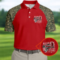RED Friday Untill They Get Home Red Camo Golf Shirt, Veteran Memorial 250 Years Polo Shirts For Men