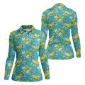 Margarita Cocktail Long Sleeve Polo Womens, Custom Ladies Golf Shirt