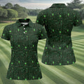 Computer Circuit Board Hawaiian Golf Shirt, Coder Gift Women's Golf Tops, Ladies Golf Shirts
