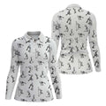 Funny Stick Figure Womens Golf Polo Shirt, Golfing Apparel, Womens Golf Gifts