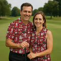 Funny Christmas Golf Polo Shirts, Christmas Golf Shirt, Women's Golf Tops, Ladies Golf Shirts