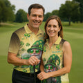 Happy St Patrick's Day Shamrock Gnome Golf And Beer Polo Shirts For Men, Golf Shirts For Men