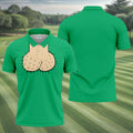 Green Funny Dickhead Faux Chest Golf Shirt, Men's Golf Shirt, Mens Polo Shirts