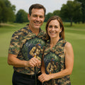 Camo Bigfoot Golfer Drinking Beer Polo Shirt, Mens Golf Shirts, Golf Apparel For Men
