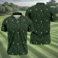 Computer Circuit Board Hawaiian Golf Shirt, Coder Gift Men's Golf Shirt, Polo Shirts For Men