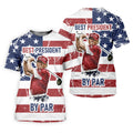 Best President By Par Men's Golf Polo Shirt, Funny Trump Shirt, Christmas Golf Gift