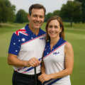 I Put It In Every Hole Australia Flag Print Men's Golf Top, Polo Shirts For Men, Golf Shirts For Men