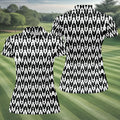Chess Board Pattern Hawaiian Golf Shirt, Chess Lover Gift Women's Golf Tops, Ladies Golf Shirts