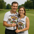 Skeleton Holding Taco And Margarita Hawaiian Golf Polo, Golf Tops For Men, Golfing Apparel