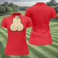 Red Funny Dickhead Faux Chest Golf Shirt, Funny Halloween Shirt, Women’s Golf Apparel